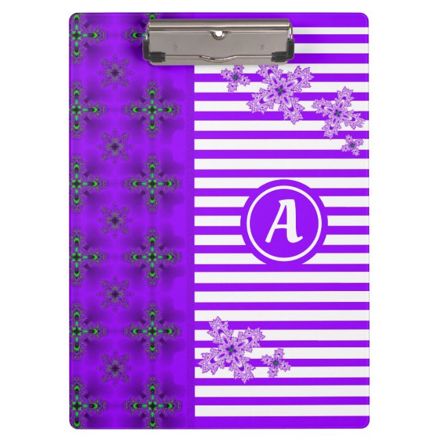 Pranchetas Flores de Artdeco em Estilo Retroativo com monogra (Frente)