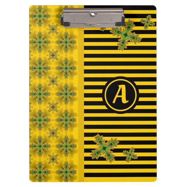 Pranchetas Flores de Artdeco em Estilo Retroativo com monogra (Frente)