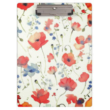 Flores de Cor da Água Azul e Vermelha