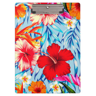 Pranchetas Flores de hibisco tropicais Bath Mat