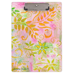 Pranchetas Flores e folhas abstratas Cliboard