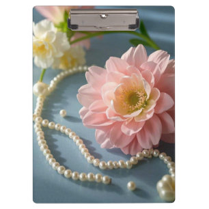 Pranchetas Flores elegantes e pérolas