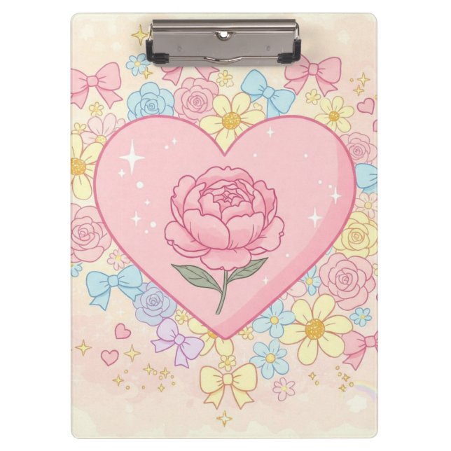 Pranchetas Flores Saindo no Coração... por Natasha Us (Frente)