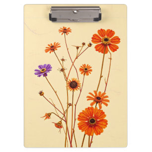 Pranchetas Flores Selvagens Coloridas num Fundo Grunge