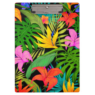 Pranchetas Flores tropicais e folhas de palma do Havaí