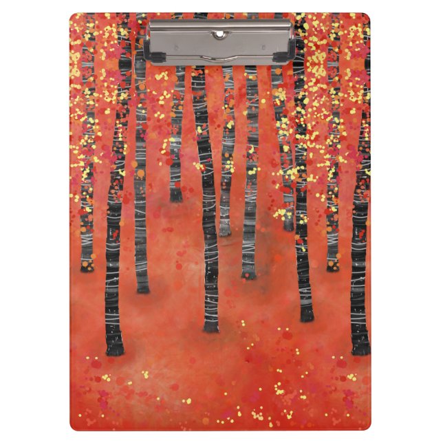 Pranchetas Floresta de Pássaros Vermelho (Frente)