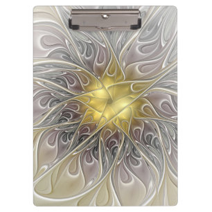 Pranchetas Flourish com a flor abstrata moderna Dourado do