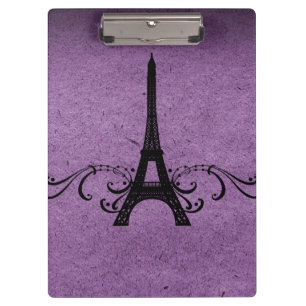 Pranchetas Flourish roxo do francês do vintage