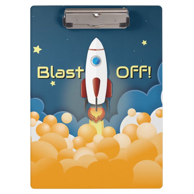 Pranchetas Foguete Espacial Personalizado  (Frente)