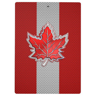 Pranchetas Folha vermelha canadense no estilo de fibra de car