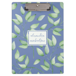 Pranchetas Folhas Botânicas bonito de Aquarela com Nome