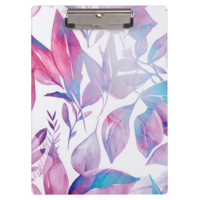 Pranchetas Folhas cor-de-água rosa, Lavanda (Frente)