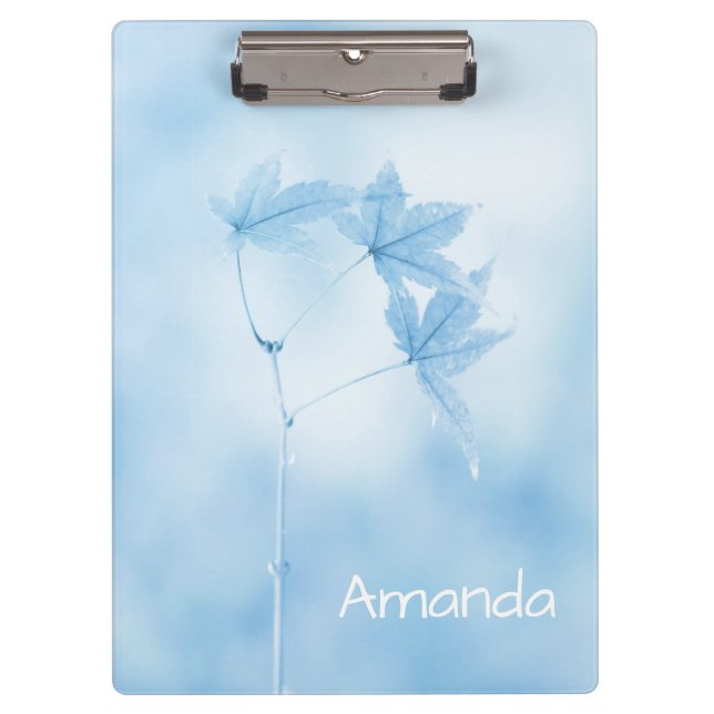 Pranchetas Folhas de bordo japonês personalizadas em azul (Frente)