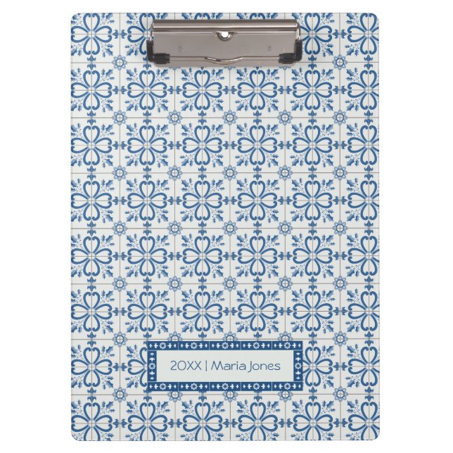 Pranchetas Folhas de Natal e azulejos de flores (Frente)