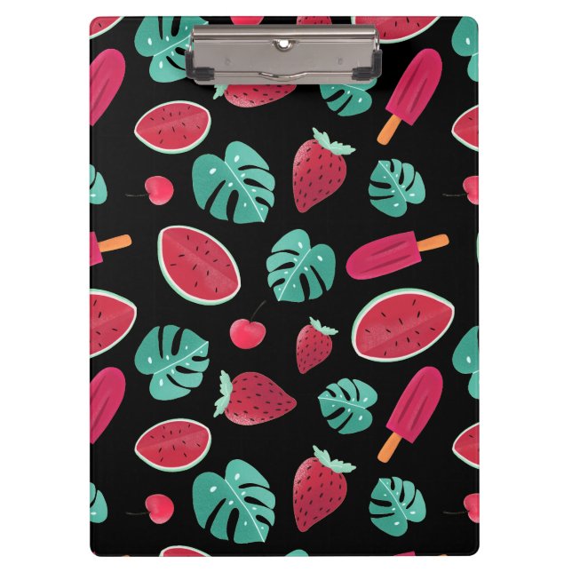 Pranchetas Folhas de picolé, cereja, morango e melancia (Frente)