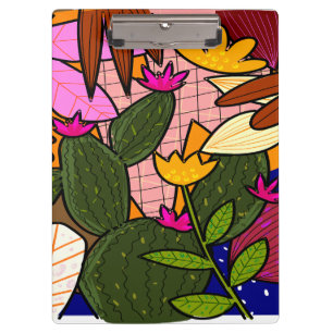 Pranchetas Folhas e flores abstrato tropicais