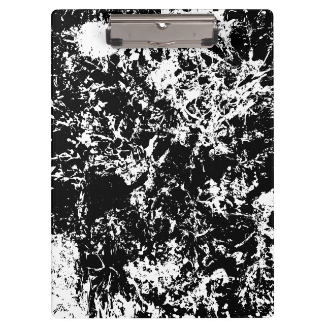 Pranchetas Formação de gelo Abstrato a preto e branco (Frente)