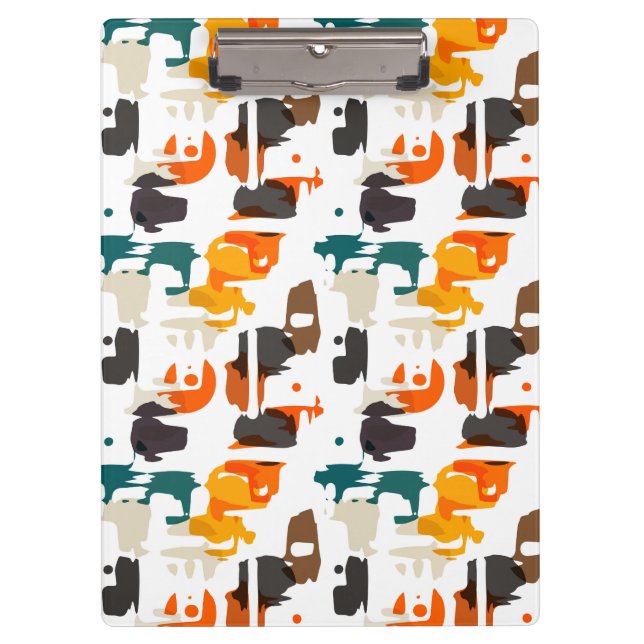 Pranchetas Formas em cores retro design abstrato (Frente)