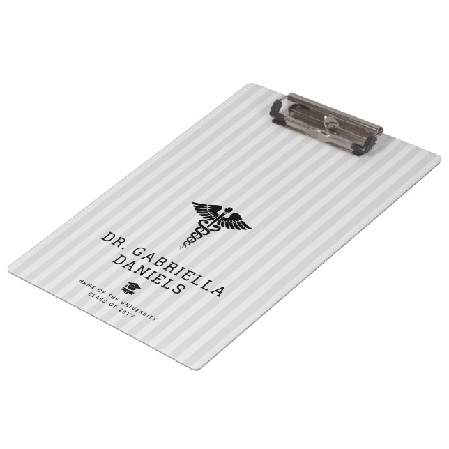 Pranchetas Formatura Personalizada de Médico de Escola de Med (Inclinado)