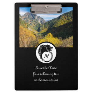Pranchetas Foto de Laurel Monogramas tribal Black Wolf Silhou