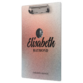 Pranchetas Foto Elegante e nome Modelo Orange Glitter