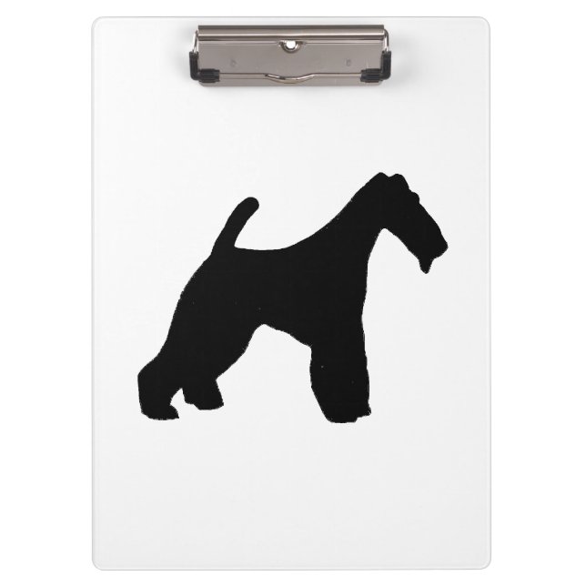Pranchetas Fox Terrier silo preto (Frente)