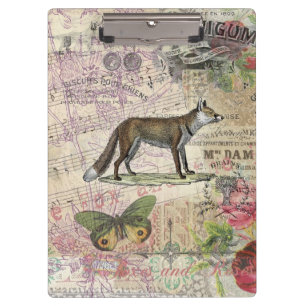 Pranchetas Fox Wildlife Vintage Animal Illustration