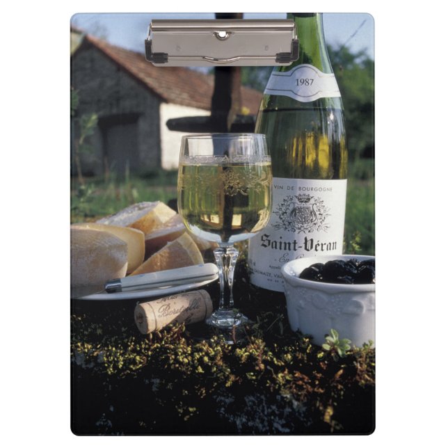 Pranchetas França, Borgonha, Chablis. Vinho local e (Frente)