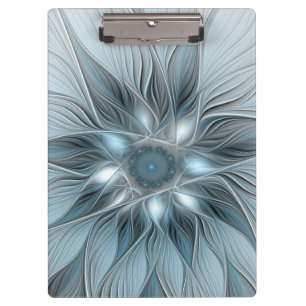 Pranchetas Fratura Floral Abstrato Azul Cinza de Flor Alegre