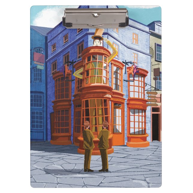 Pranchetas Fred e George na Weasley's Wizard Wheezes (Frente)