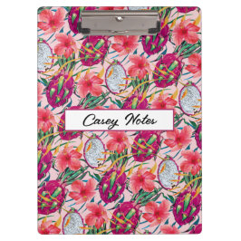 Pranchetas Fruta Dragão Floral Tropical Moderno Palma Verde