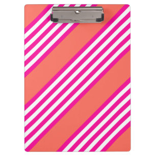 Pranchetas Fuchsia e coral vivo: cinco listras