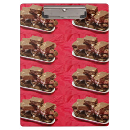 Pranchetas Fuja De Chocolate De Cereja Em Uma Placa