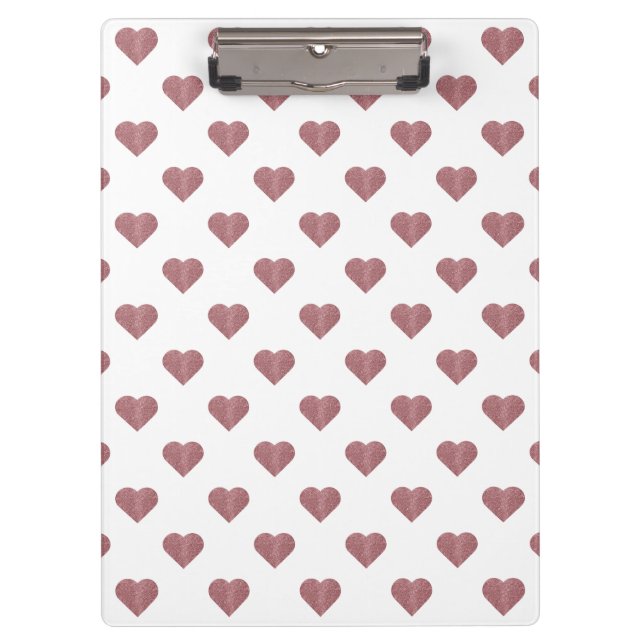 Pranchetas Fundo Branco dos Corações Dourados com Rosa de bri (Frente)