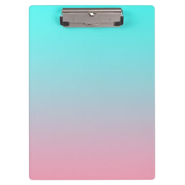 Pranchetas Fundo degradê simples de azul-verde para rosa (Frente)