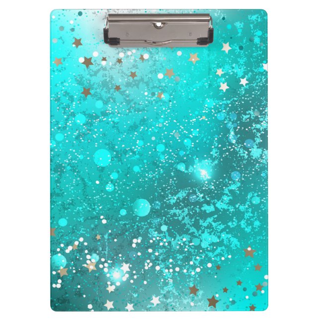 Pranchetas Fundo do Mint Turquoise Foil (Frente)