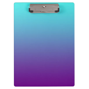 Pranchetas Fundo Gradiente Simples Roxo Turquesa Azul