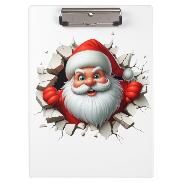 Pranchetas Funny 3D Santa Claus Christmas Holiday Design (Frente)