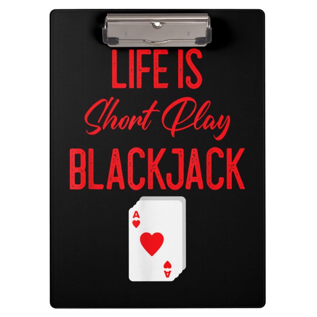 Pranchetas Funny Poker | A Vida É Blackjack Curto (Frente)