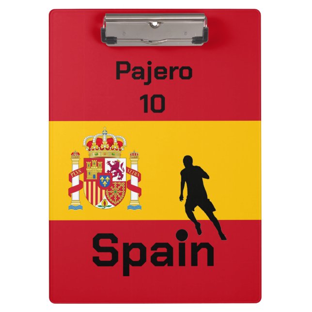 Pranchetas Futebol espanhol personalizável (Frente)