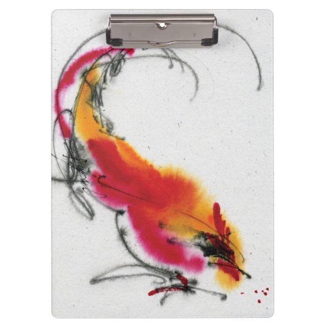 Pranchetas Galo incomum. Caligrafia e watercolor. (Frente)