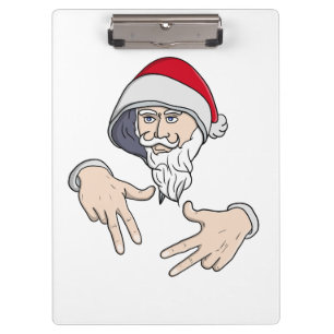 Pranchetas Gangsta legal Hip Hop Hand Rap Santa Claus