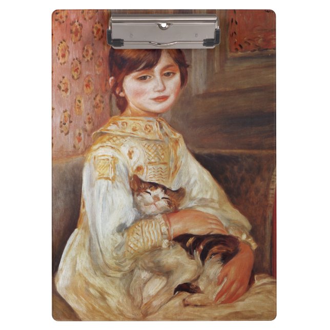 Pranchetas Garota com Gato, Auguste Renoir (Frente)