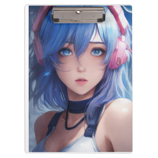 Pranchetas garota de anime design moderno clipboard elegante