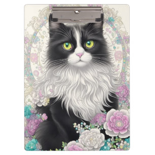 Pranchetas Gatinho Bonito com Flores