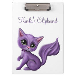 Pranchetas Gatinho roxo personalizado