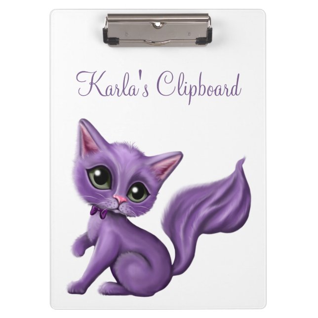 Pranchetas Gatinho roxo personalizado (Frente)