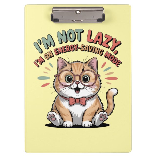 Pranchetas Gato em Modo de Economia de Energia (Frente)