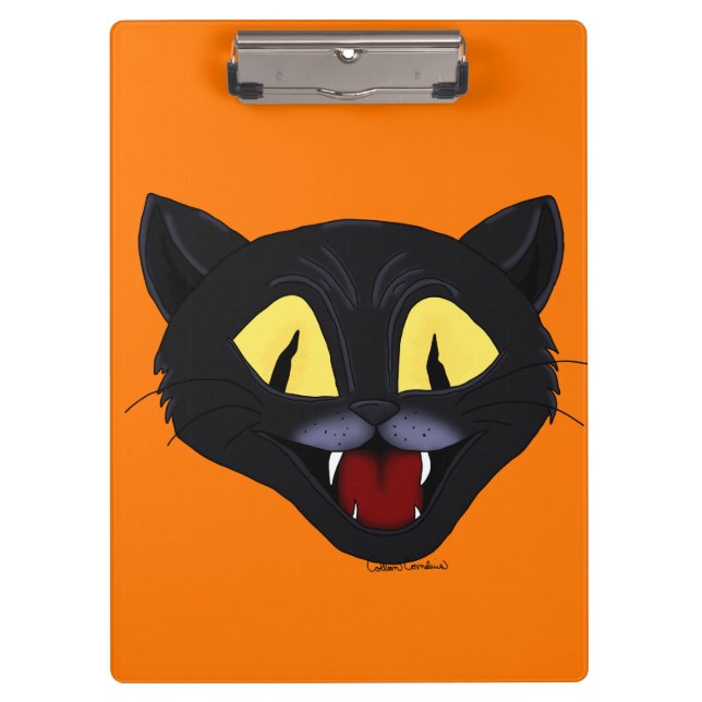 Pranchetas Gato Negro Halloween (Frente)