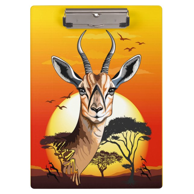 Pranchetas Gazelle African Antelope Wild Animal (Frente)